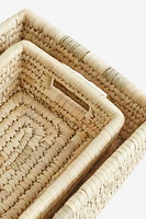 2-piece Straw Storage Basket Set