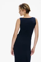 Draped Bodycon Maxi Dress