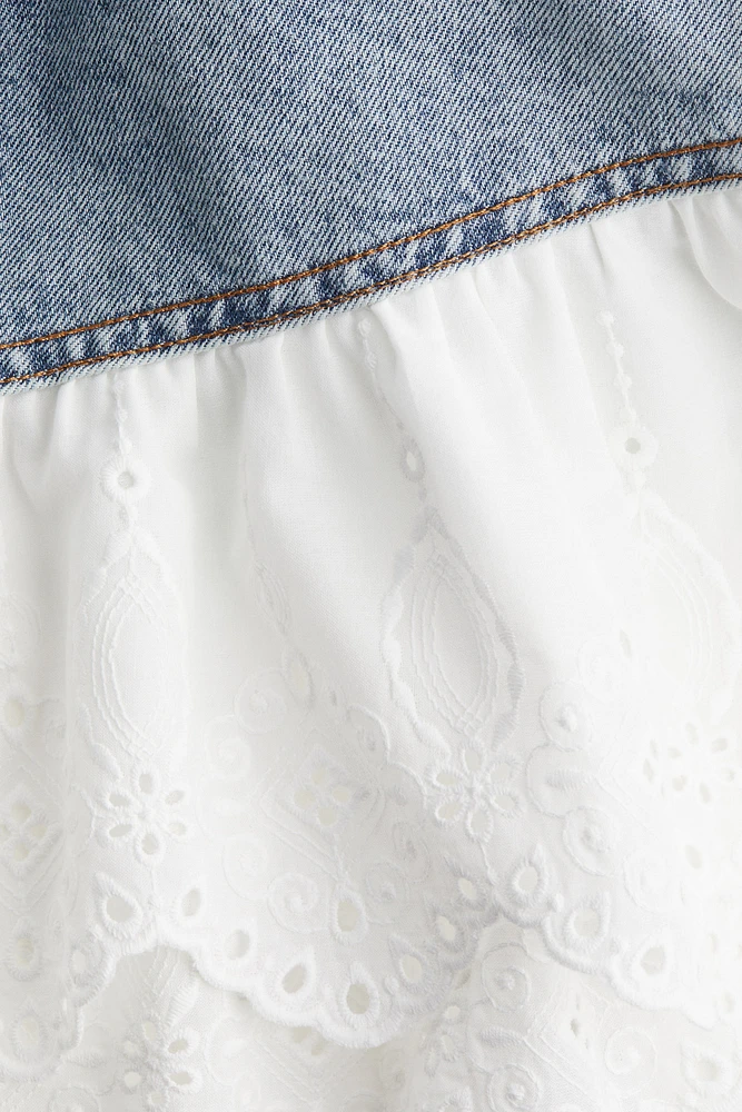 Flounced Mini Skirt