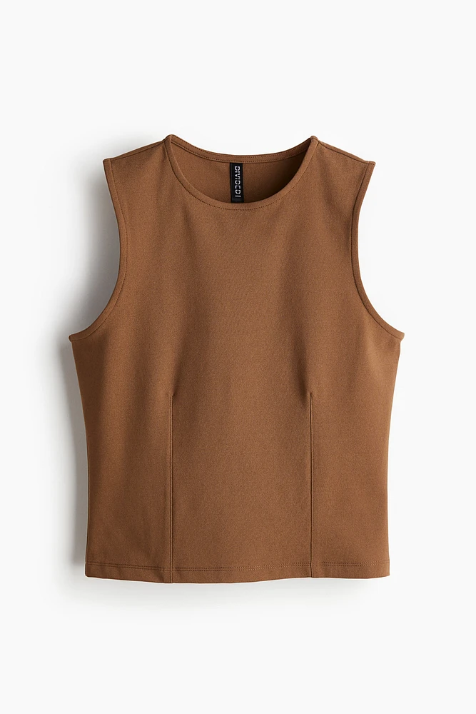 Defined-waist Sleeveless Top