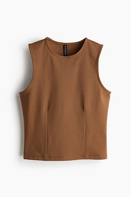 Defined-waist Sleeveless Top