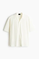 Chemise ample en filet avec col cubain