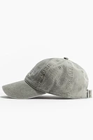 Embroidered-motif Twill Cap