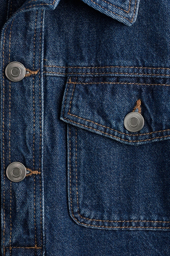 Robe à manches courtes en denim