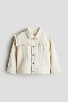 Ruffle-Trimmed Twill Jacket