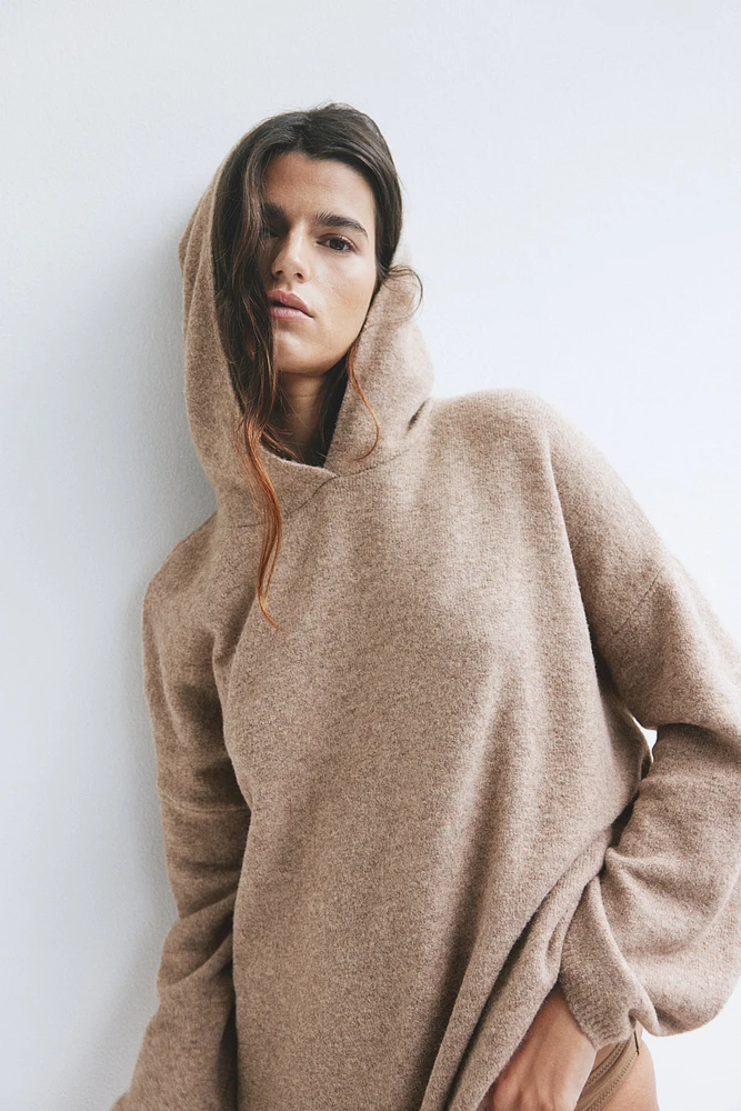 Hooded Fine-Knit Dress