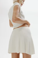 Flared Fine-Knit Skirt