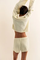 Lot de 2 shorts pyjama en pointelle