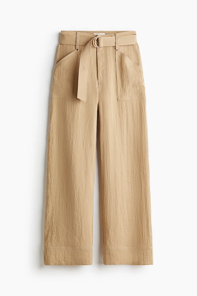 Wide Belted Pants