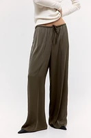 Wide-Leg Drawstring Pants