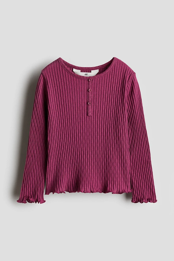 Pointelle Jersey Top