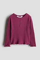 Pointelle Jersey Top