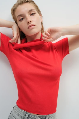 Haut à col roulé en fin tricot