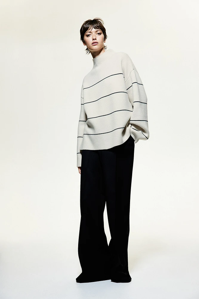 Wool-Blend Mock-Turtleneck Sweater