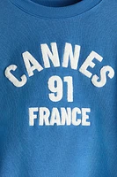 Sweatshirt with Text Motif