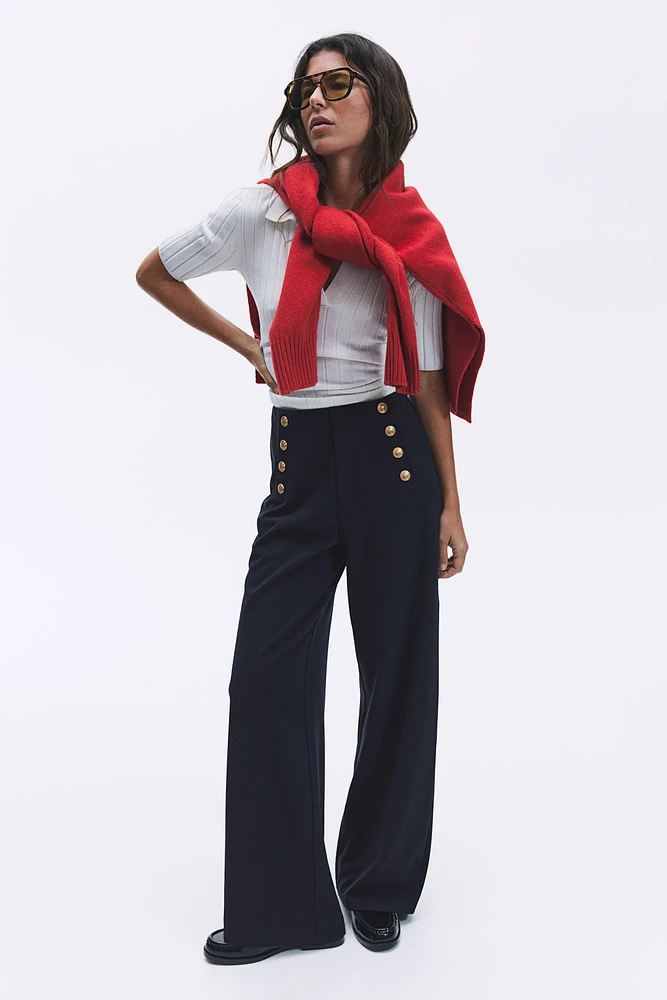 Button-front Pants