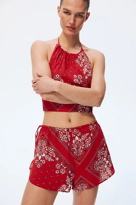 Tie-Detail Beach Shorts