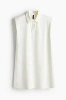 Shoulder-pad Polo Dress