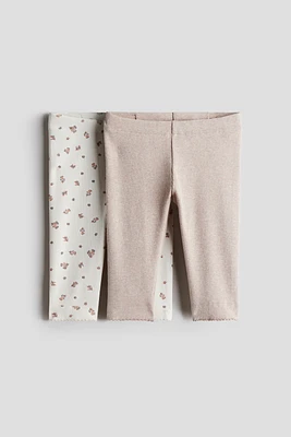 2-Pack Ribbed Cotton Leggings