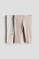 2-Pack Ribbed Cotton Leggings