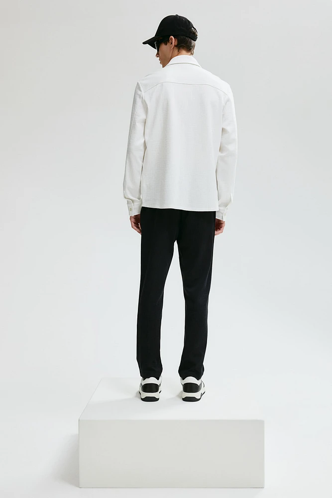 Regular Fit Textured Overshirt