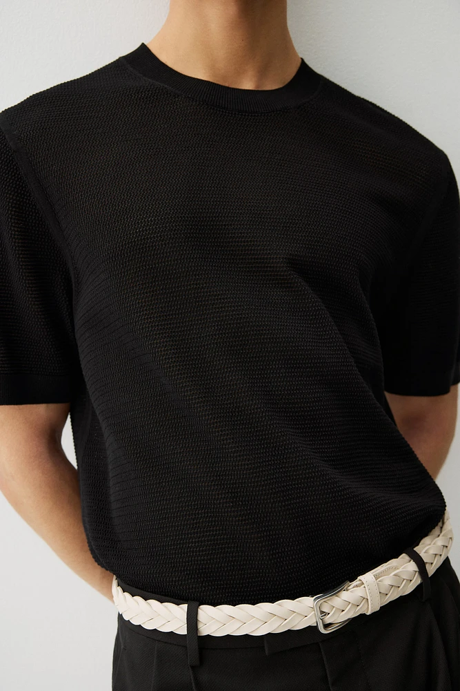 Regular Fit Hole-Knit T-Shirt