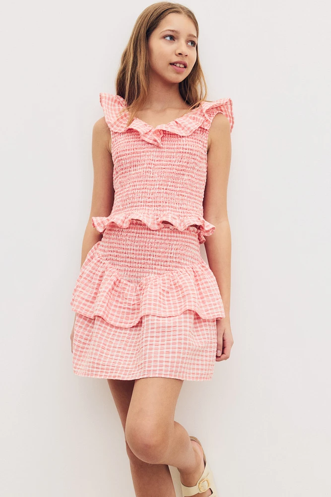 2-Piece Smocked Cotton Set
