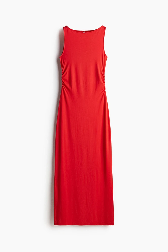 Draped Bodycon Maxi Dress