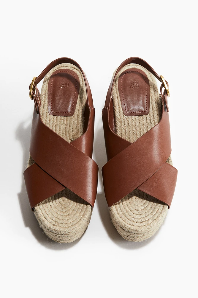 Espadrilles à talon compensé