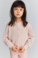 Pointelle-Knit Cotton Cardigan