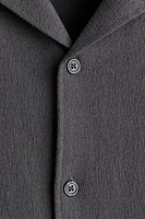 Chemise classique en jersey avec col cubain