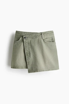 Jupe portefeuille en denim