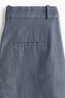 Wide-Leg Linen-Blend Pants