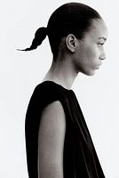 Draped cropped top