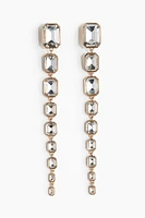 Long rhinestone earrings