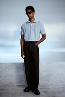 Regular-Fit Pointelle-Knit Polo Shirt