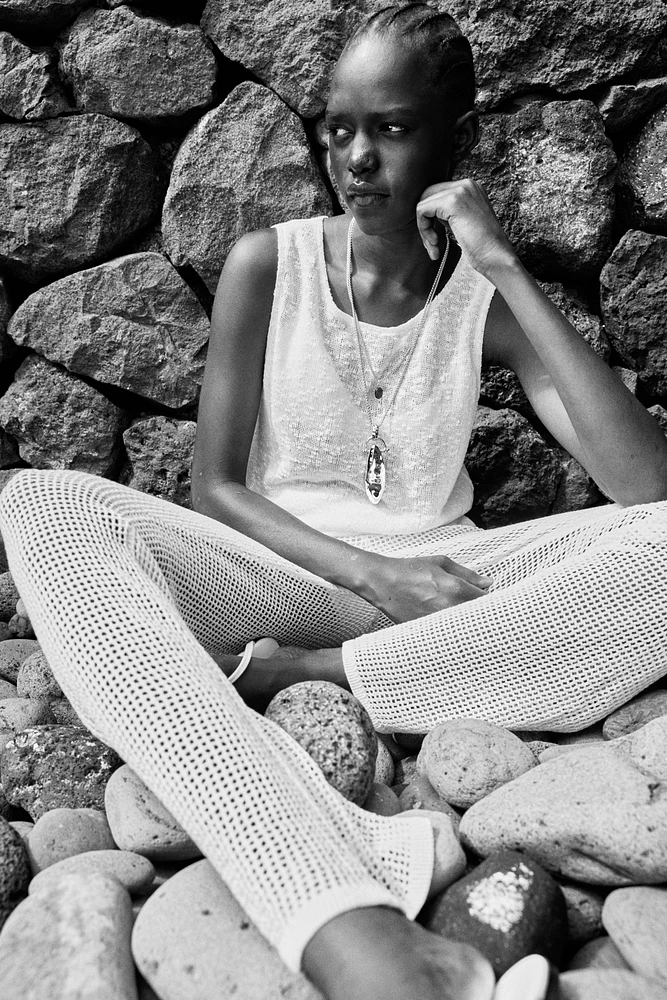 Débardeur en tricot texturé