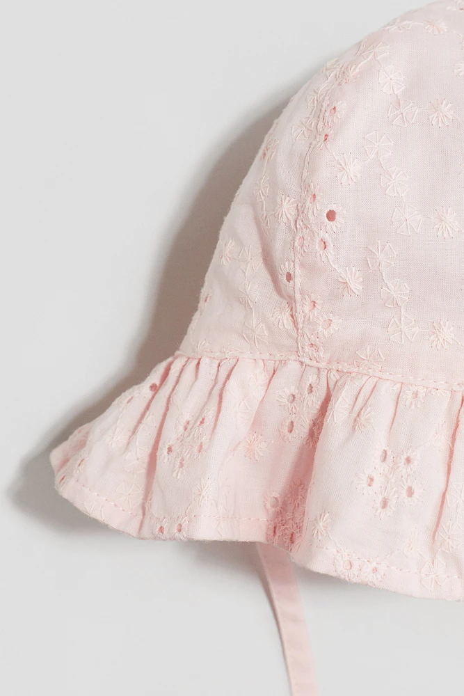 Eyelet-Embroidered Cotton Sun Hat