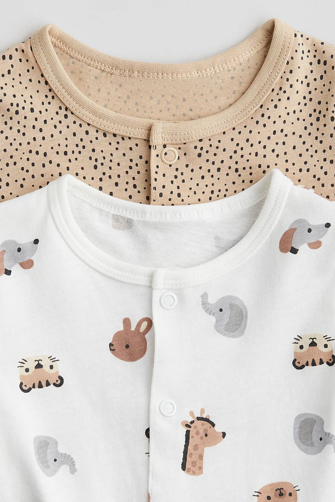 2-pack Cotton Jersey Pajama Jumpsuits