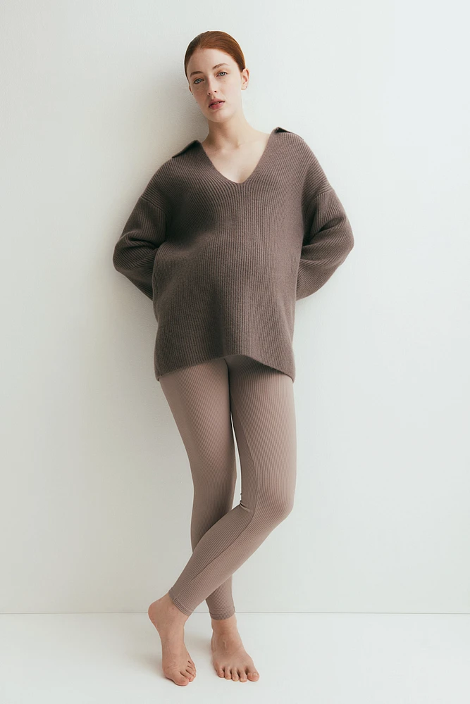 MAMA Legging côtelé sans coutures