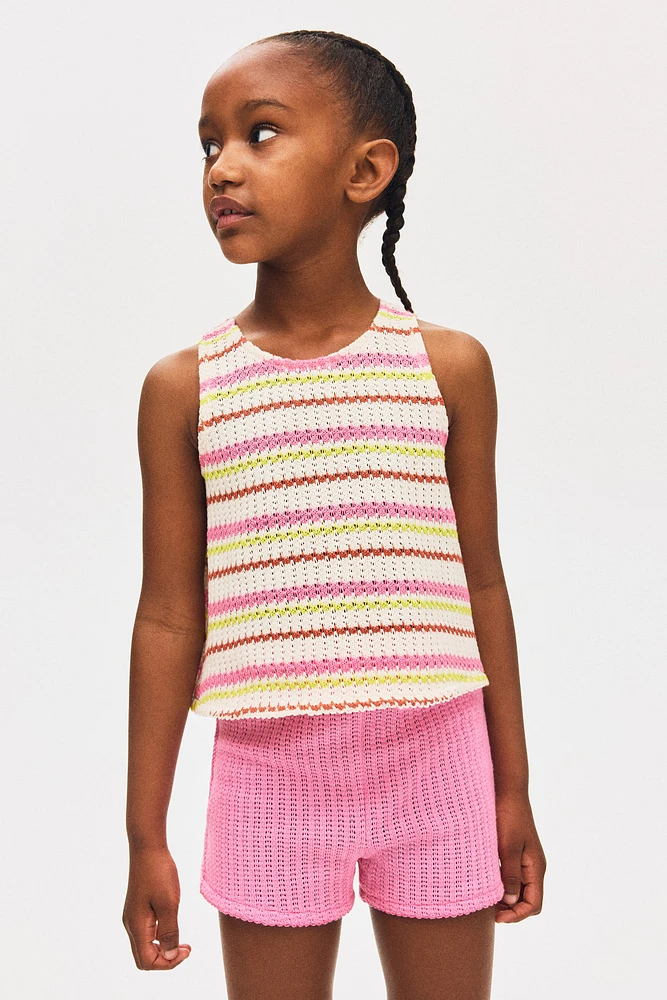 Textured-Knit Shorts