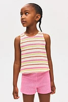 Textured-Knit Shorts