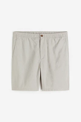 Regular Fit Linen-blend Shorts