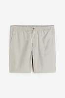 Regular Fit Linen-blend Shorts