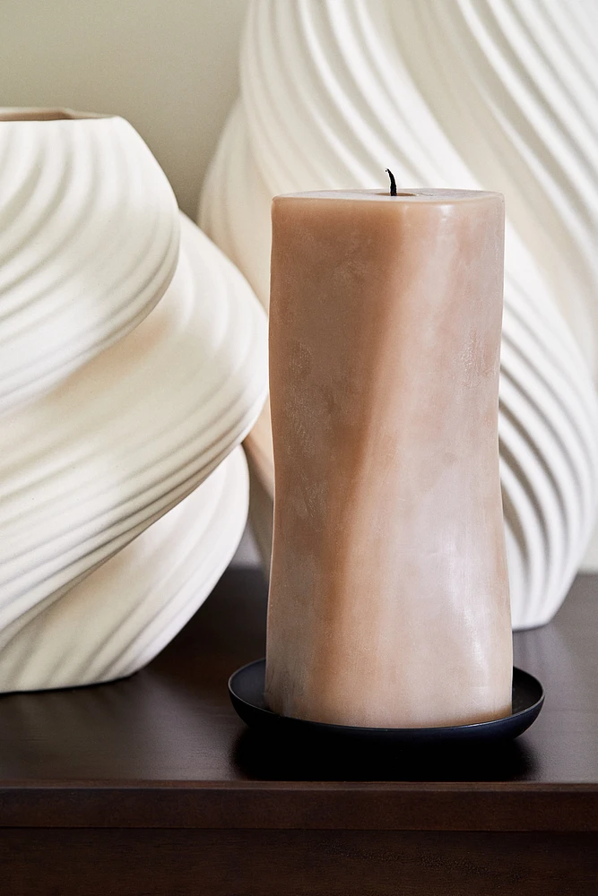 Tall Asymmetric Pillar Candle