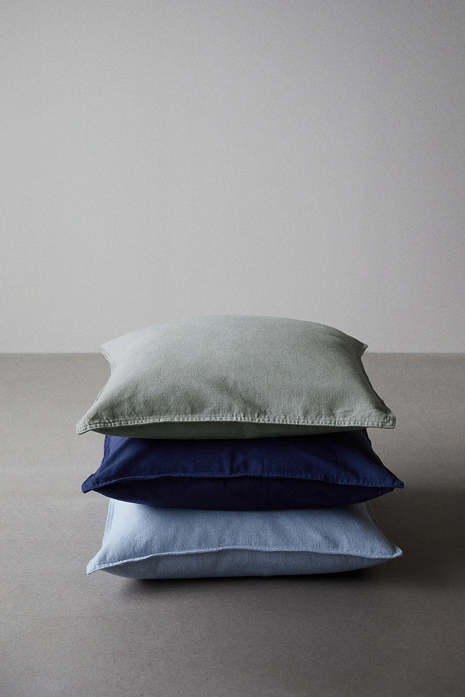 Housse de coussin en lin mélangé