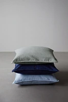 Housse de coussin en lin mélangé