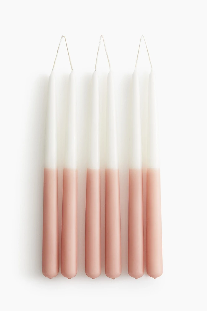 6-pack Dip-Dye Taper Candles