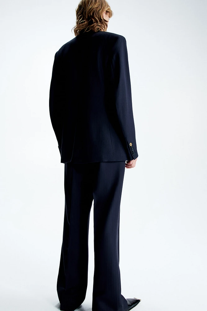 Wool-blend tailored trousers