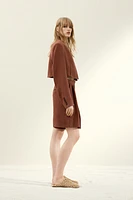Cropped Linen-Blend Blazer